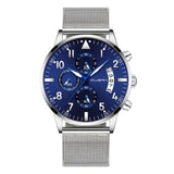 Fashion Mens Watches Top Brand Luxury Quartz Wristwatch Men Casual Slim Mesh Steel  Thin Large Dial Clock Relogio Masculino@50