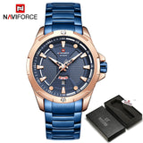 NAVIFORCE Military Fashion Gold Watch Men Luxury Quartz Wristwatch Sport Casual Clock Wateproof Watches Relogio Masculino 2019