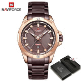 NAVIFORCE Military Fashion Gold Watch Men Luxury Quartz Wristwatch Sport Casual Clock Wateproof Watches Relogio Masculino 2019