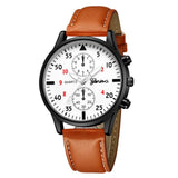 Hot Fast Shipping Fashion Men's Leather Military Alloy Analog Quartz Wrist Watch Business Watches Wristwatch Clock Gift #20