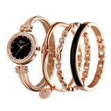 4 PCS Set Ginave Watch Women Rose