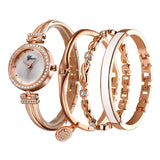 4 PCS Set Ginave Watch Women Rose