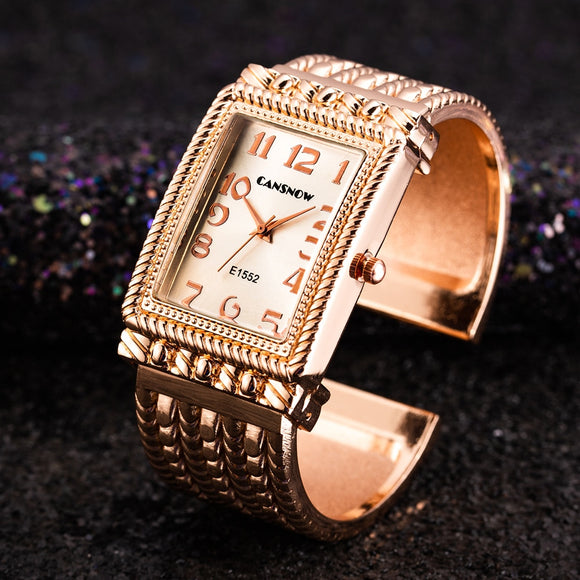 Women Rose Gold Bangle Bracelet Watch 2019 New Luxury Ladies Rectangle Dress Quartz Watches Clock bayan kol saati