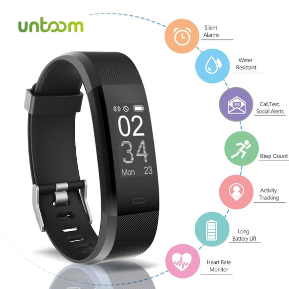 Untoom Smart Watch for Men Women Heart Rate Monitor Blood Pressure Fitness Tracker Color Screen Sport Smartwatch for iOS Android